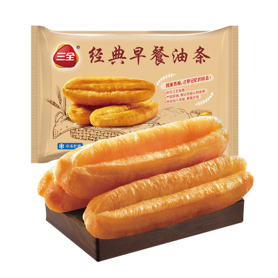 三全【经典原味油条】冷冻方便火锅油条 早餐油条半成品 400g